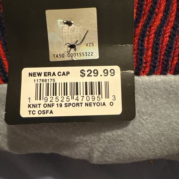 New England Patriots New Era One Time Removable Pom NFL Onfield Beanie Hat - Picture 3 of 4